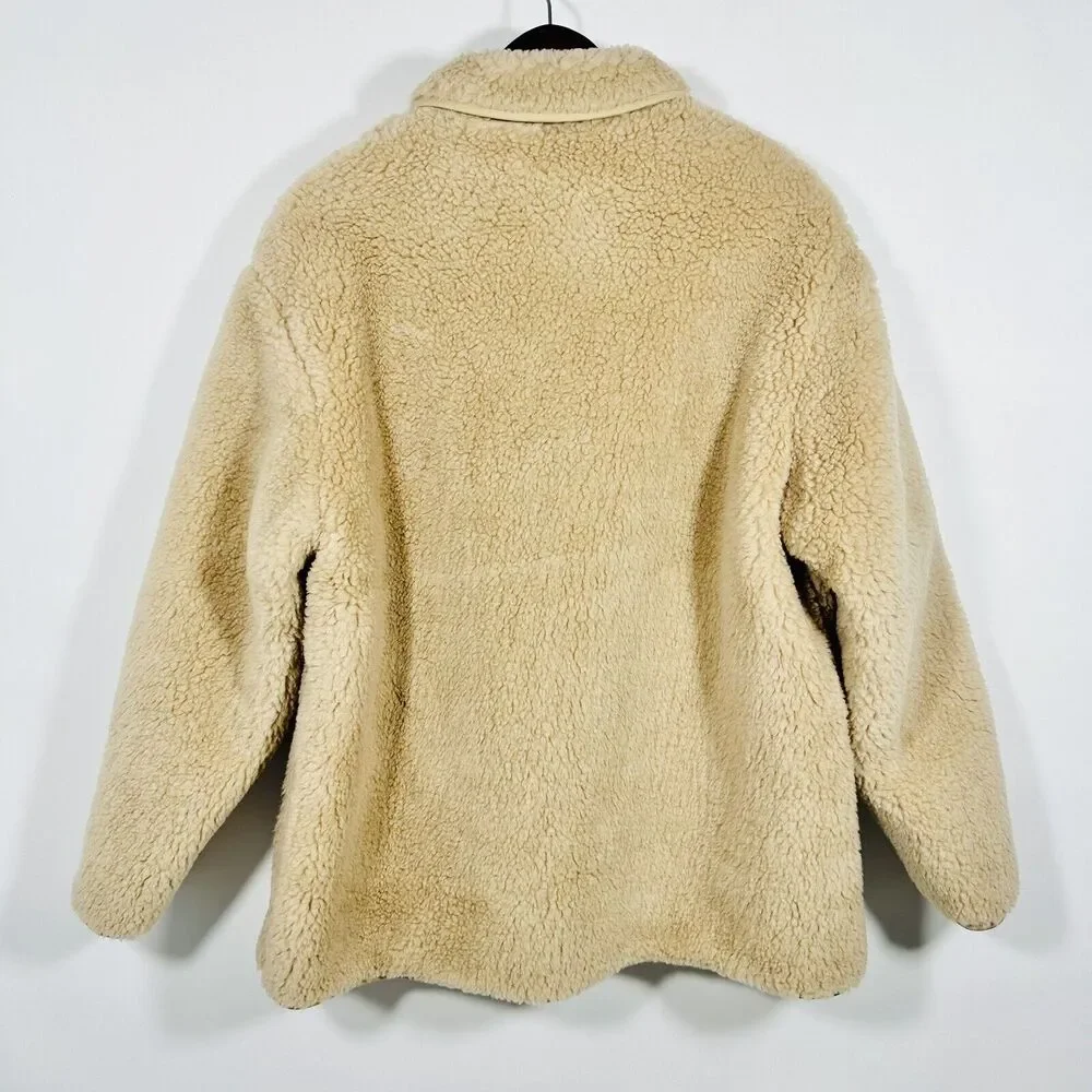 Burberry Kettlewell Size 8 Wool Cashmere Honey Teddy Fleece Jacket NWT $1,790